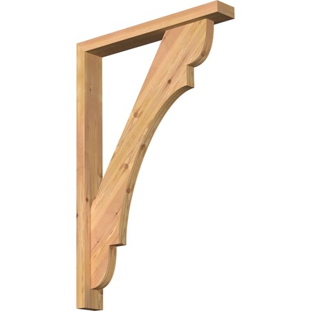 Olympic Block Smooth Bracket W/ Offset Brace, Western Red Cedar, 3 1/2W X 24D X 36H